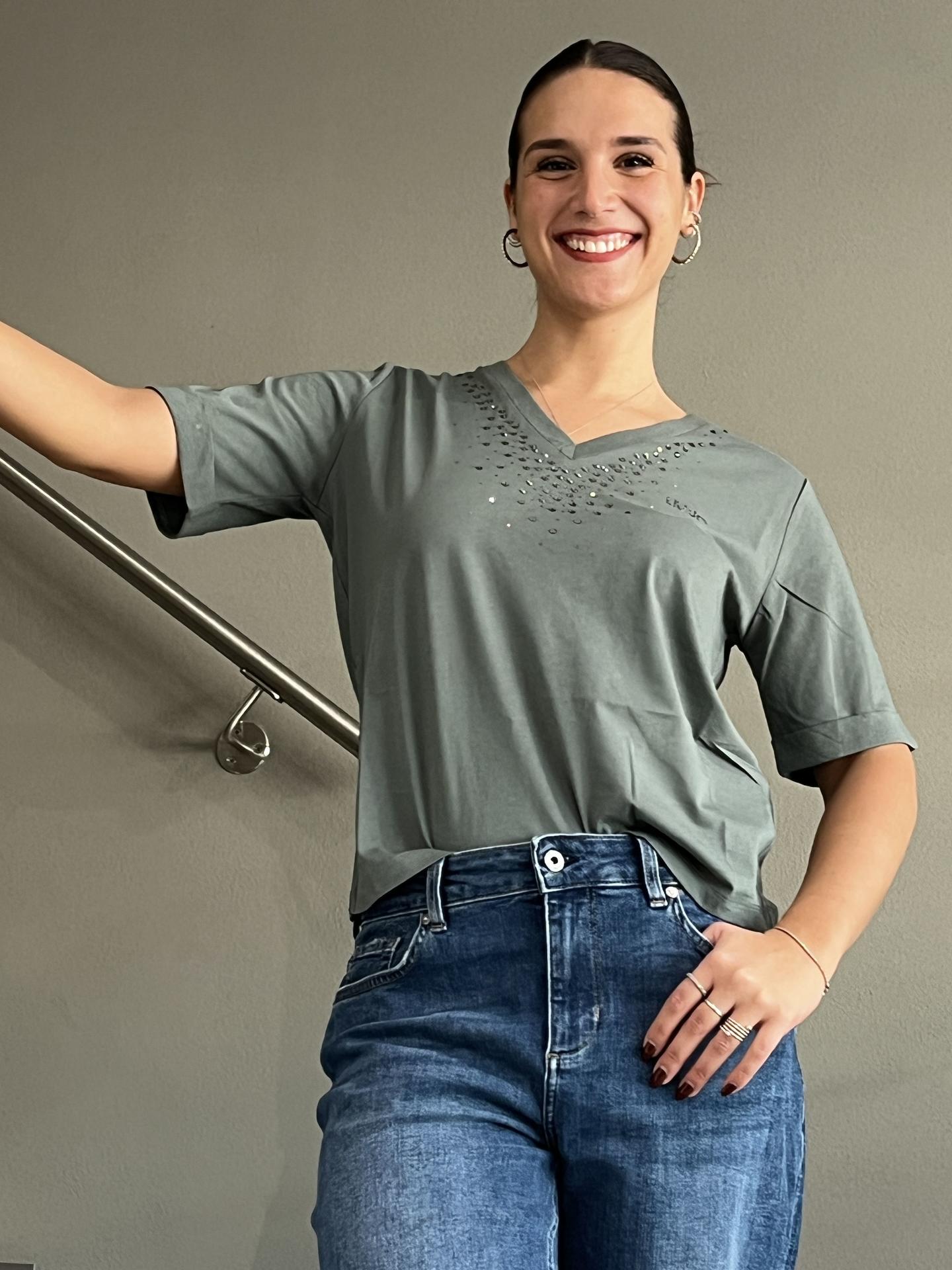 MAGLIA LIU.JO WEAR TA6284 MILITARE