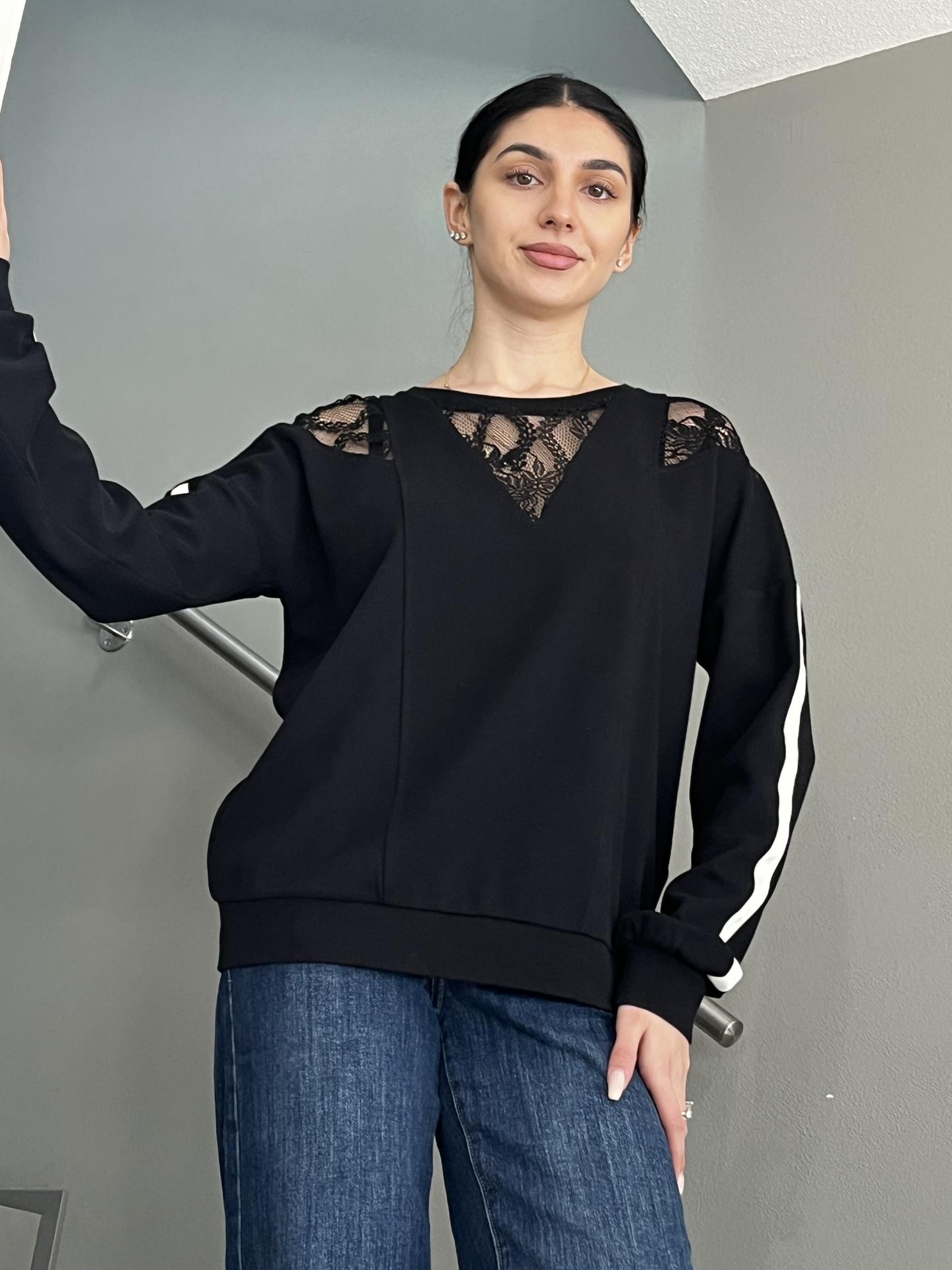 MAGLIA LIU.JO WEAR TF5008 NERO/BIANCO