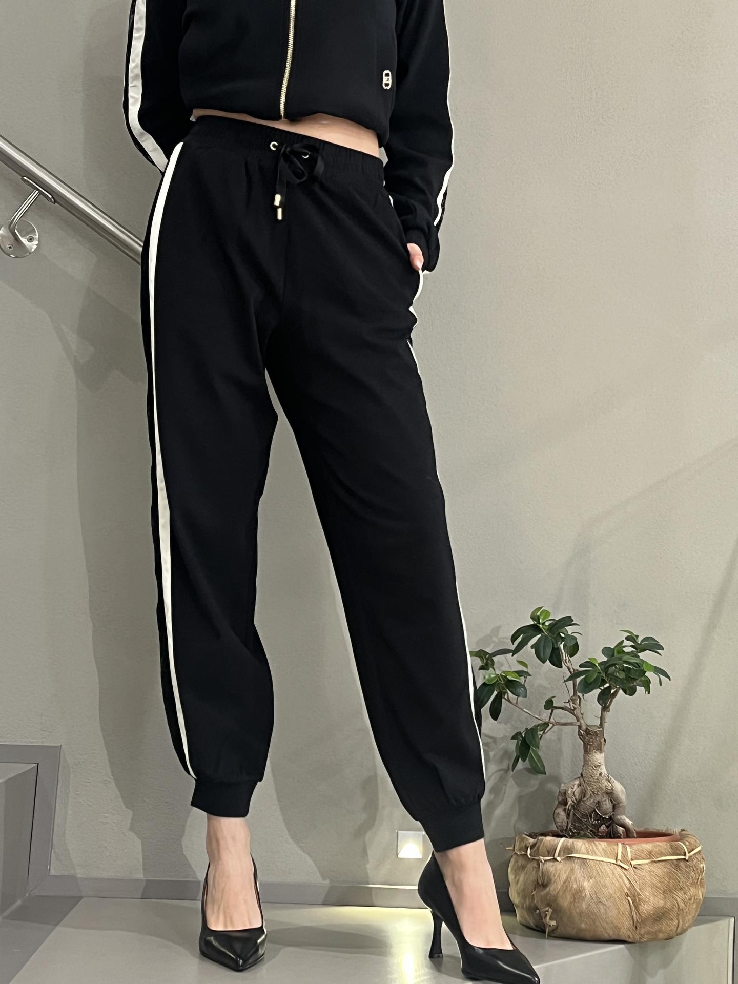PANTALONE LIU.JO WEAR TF5010 NERO/BIANCO