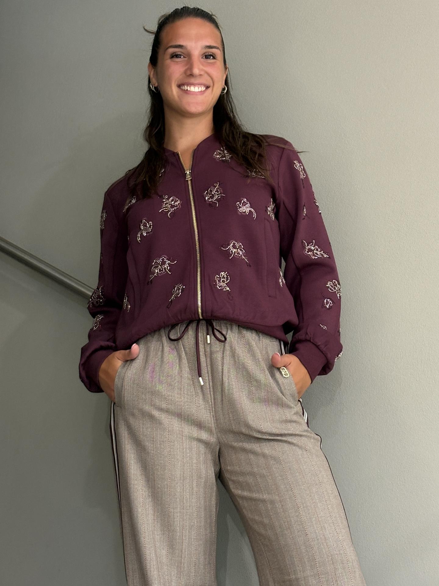 MAGLIA LIU.JO WEAR TF6133 BORDEAUX
