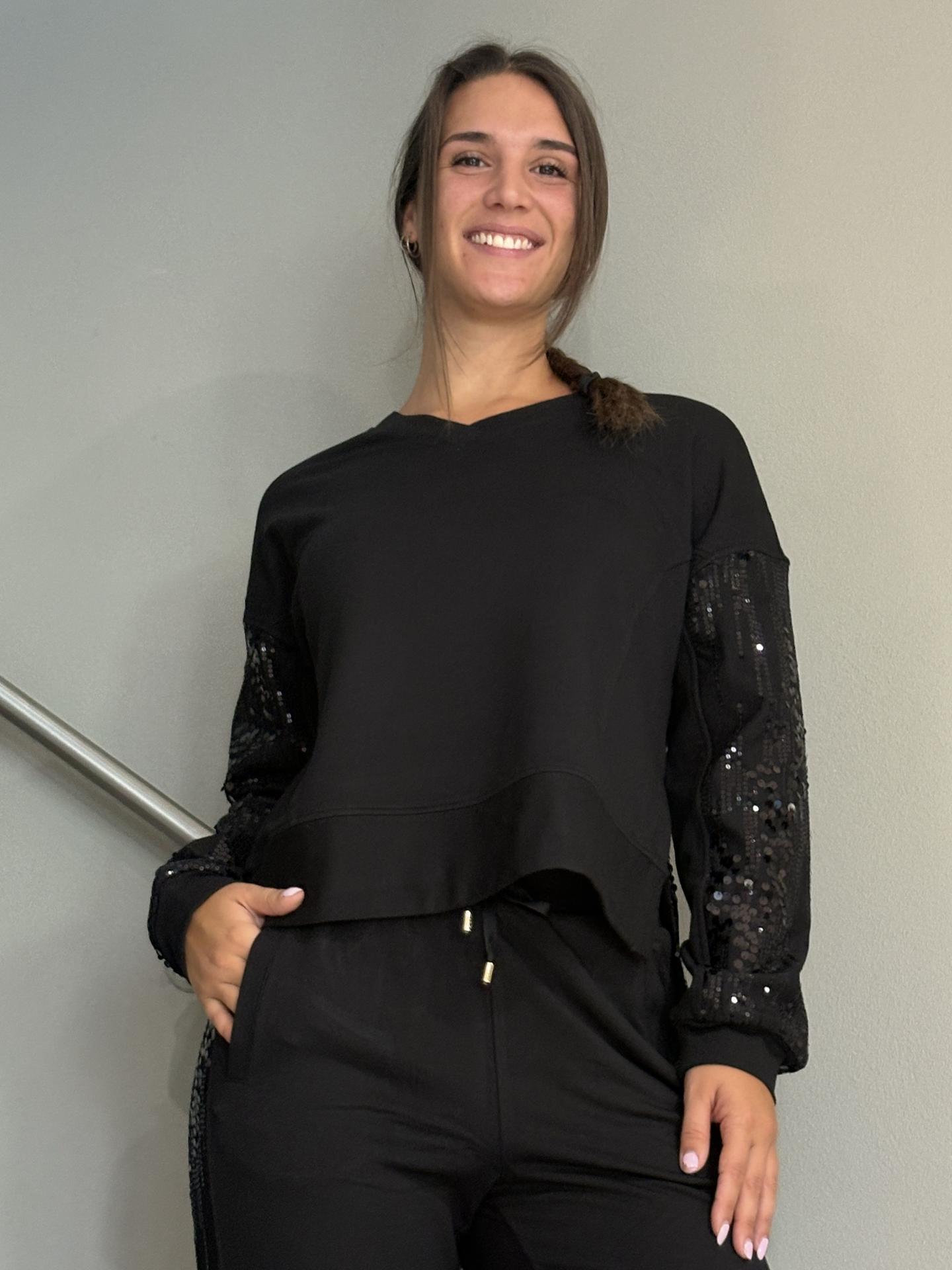 MAGLIA LIU.JO WEAR TF6140 NERO