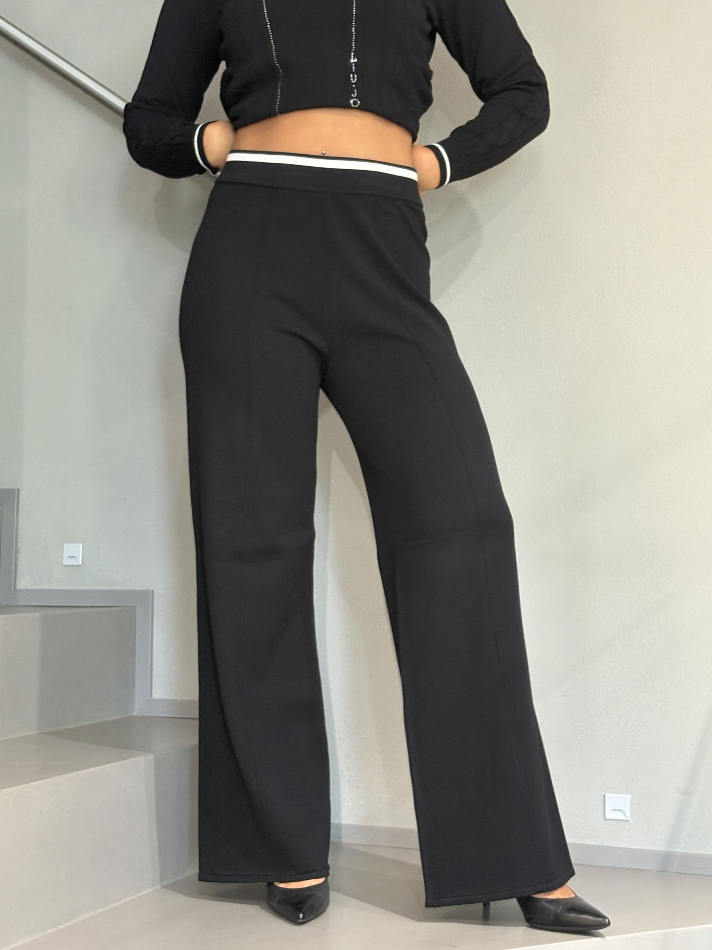 PANTALONE LIU.JO WEAR TF6190 NERO/BIANCO