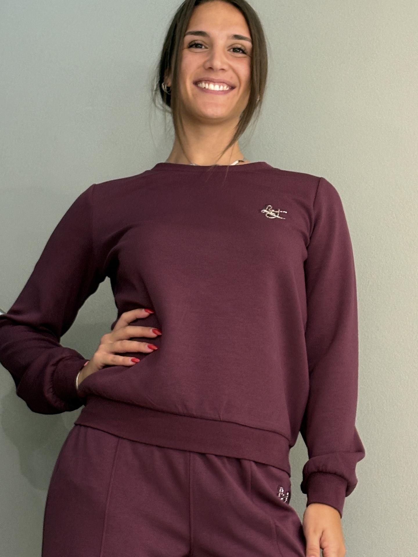 MAGLIA LIU.JO WEAR TF6206 BORDEAUX