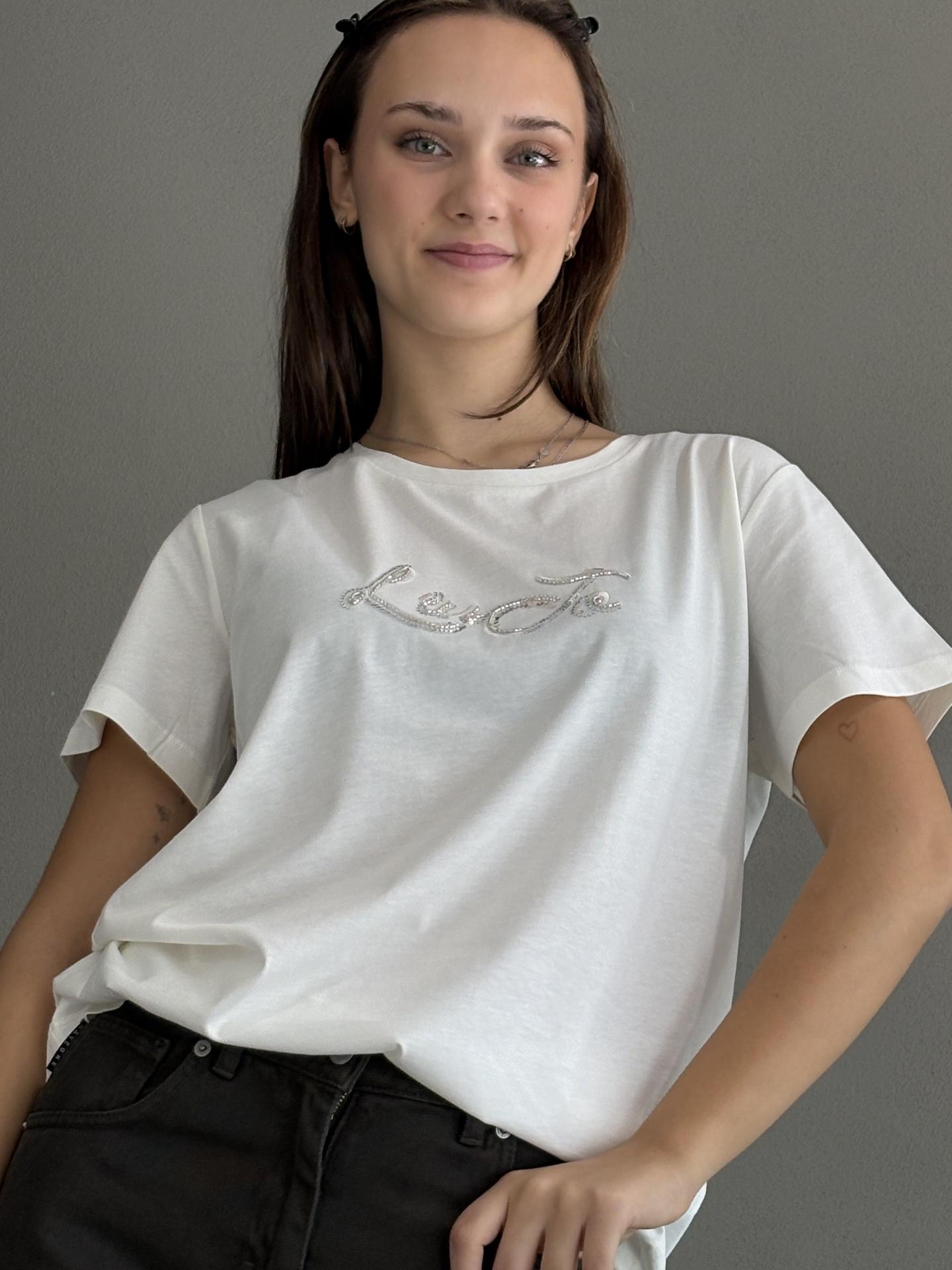 T-SHIRT LIU.JO WEAR TF6242 BIANCO