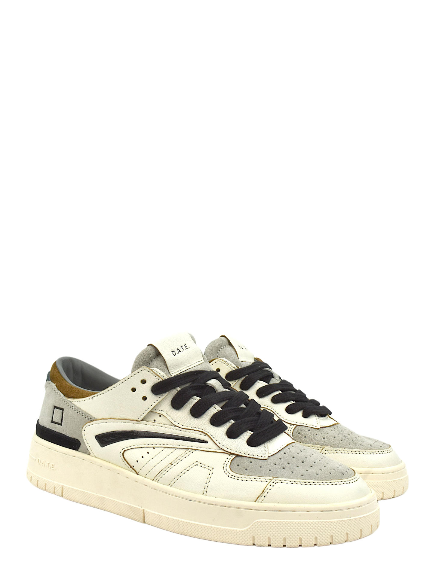 SNEAKERS D.A.T.E TOCOWI BIANCO/CUOIO