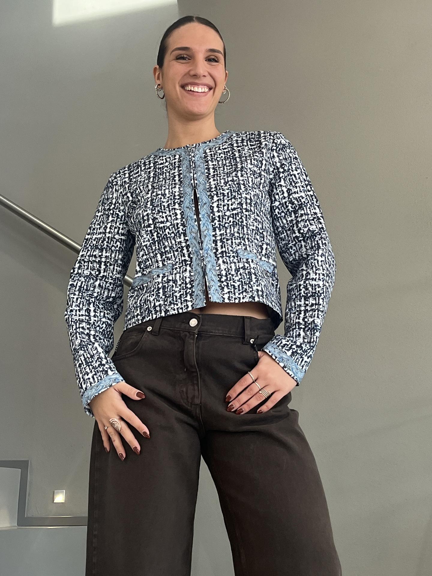 GIACCA LIU.JO WEAR UA6295 BIANCO/BLU