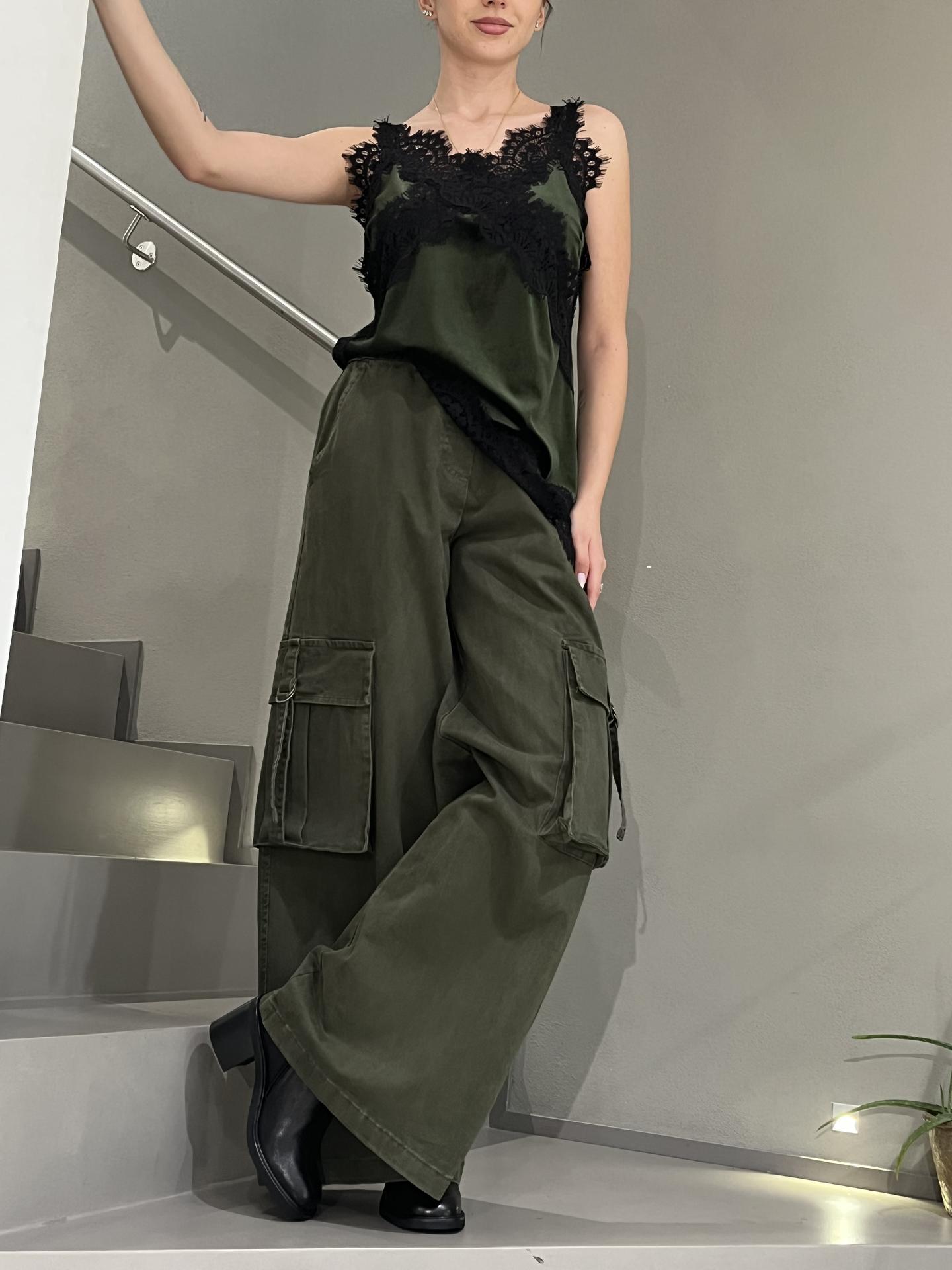 PANTALONE MOTEL W25P553 VERDE