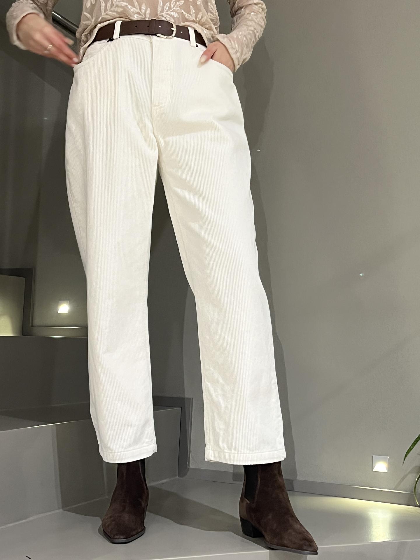 PANTALONE TENSIONE IN FIRENZE W25PB32 BIANCO