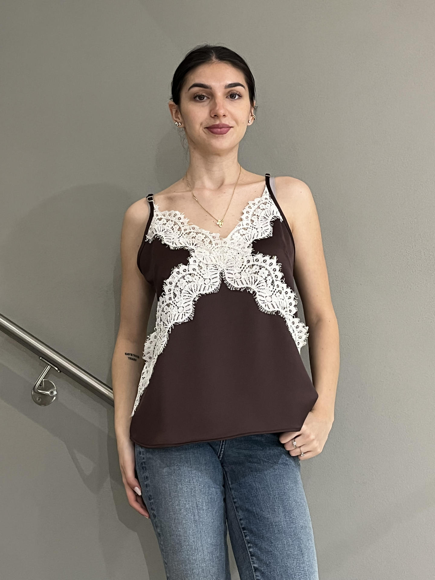 MAGLIA TENSIONE IN FIRENZE W25T334 MARRONE