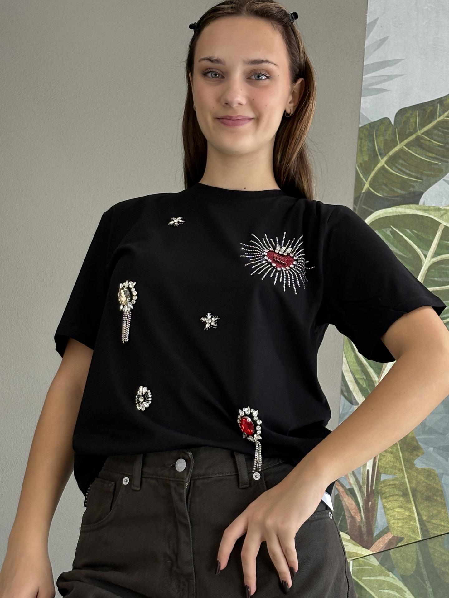 T-SHIRT LIU.JO WEAR WF6324 NERO