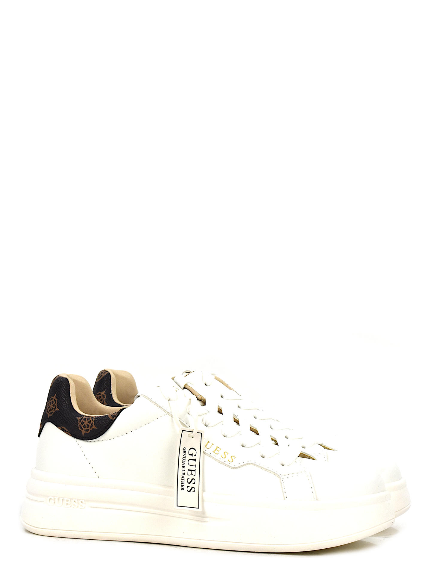 SNEAKERS GUESS WINNIE BIANCO/CUOIO