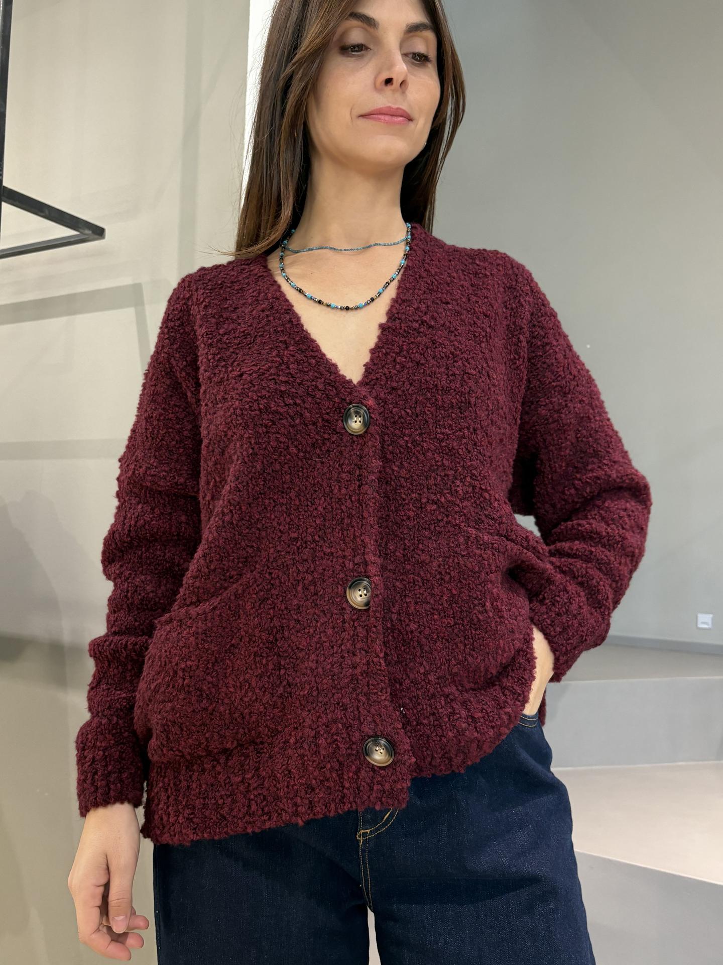 MAGLIA SUSY MIX WK32848 BORDEAUX